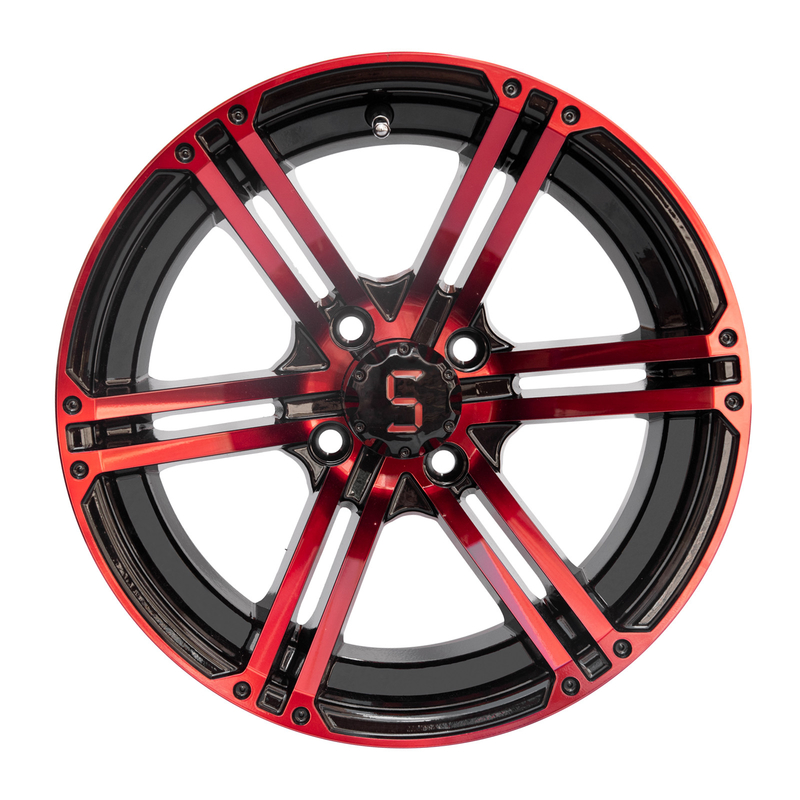 14 van het de Karaluminium van het duimgolf het de Wielenrood polijst Zwart 4X4-Boutpatroon 101,6 Brede PCD 7 Duim