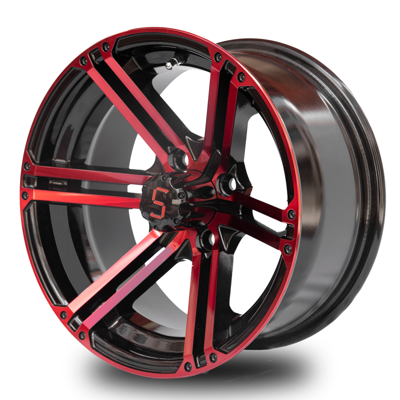 14 van het de Karaluminium van het duimgolf het de Wielenrood polijst Zwart 4X4-Boutpatroon 101,6 Brede PCD 7 Duim