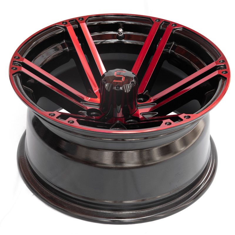 14 van het de Karaluminium van het duimgolf het de Wielenrood polijst Zwart 4X4-Boutpatroon 101,6 Brede PCD 7 Duim