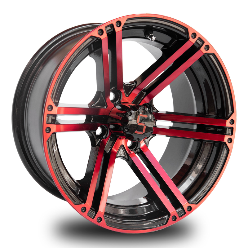 14 van het de Karaluminium van het duimgolf het de Wielenrood polijst Zwart 4X4-Boutpatroon 101,6 Brede PCD 7 Duim