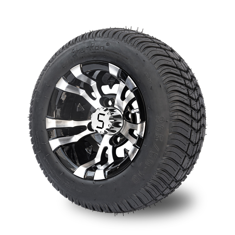 10 de Karwiel van het duimgolf en 205/50-10 DOT Street Tire Combo -25 Gecompenseerde 4x4 Bout (101.6mm)