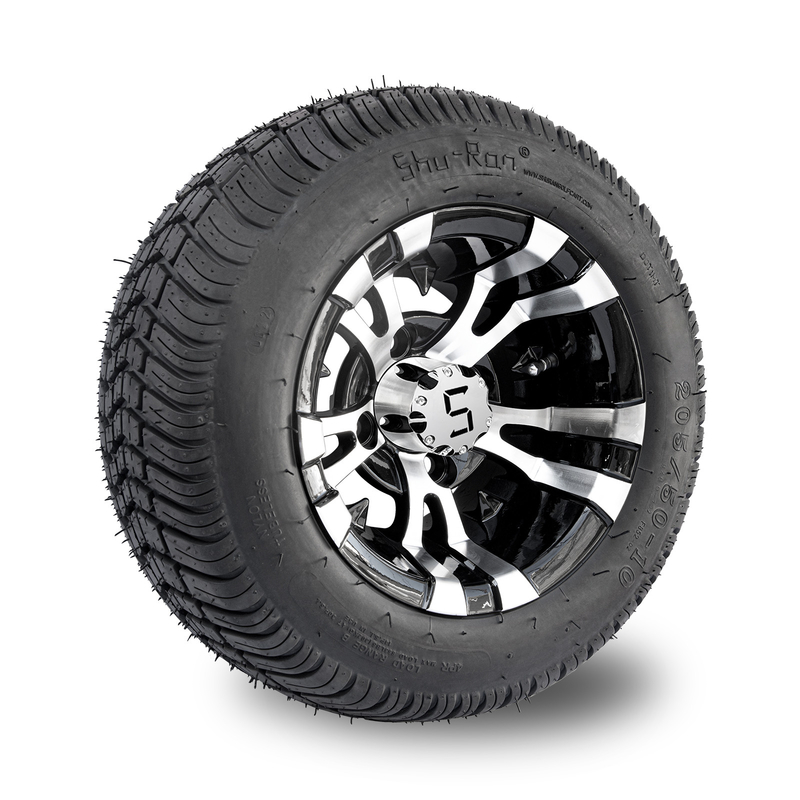 10 de Karwiel van het duimgolf en 205/50-10 DOT Street Tire Combo -25 Gecompenseerde 4x4 Bout (101.6mm)