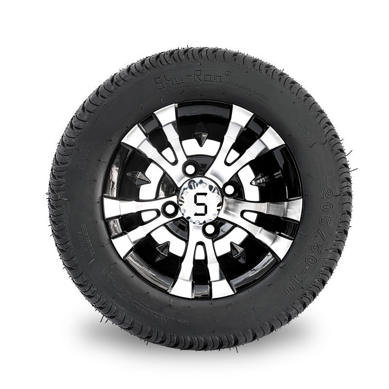 10 de Karwiel van het duimgolf en 205/50-10 DOT Street Tire Combo -25 Gecompenseerde 4x4 Bout (101.6mm)