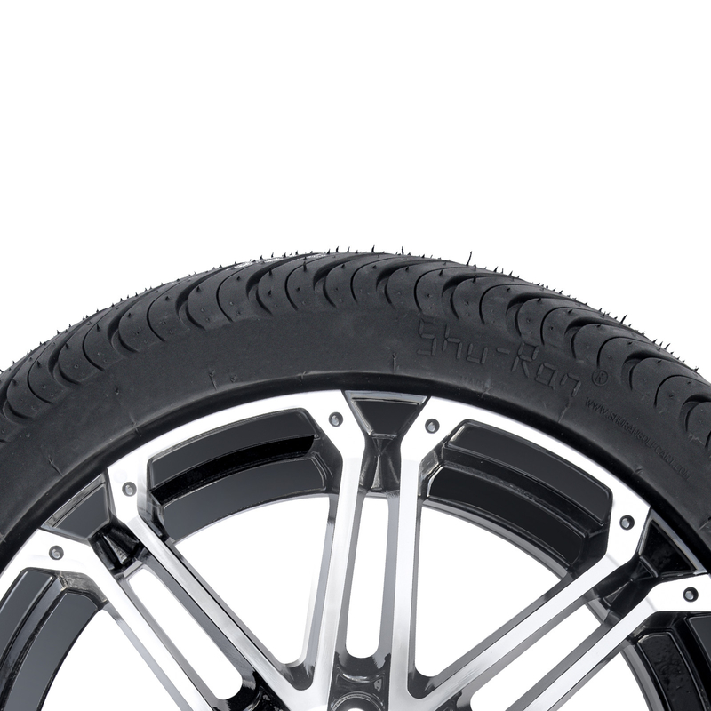 14x7 de Wielen en de Banden de Straatband Machinaal bewerkte Glanzende Zwarte van Combo 225/30-14 van de golfkar