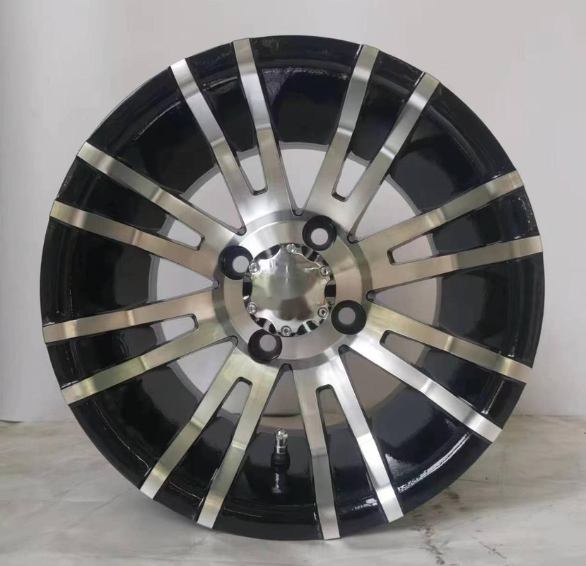 12“ de Glanzende Zwarte Wielen van de Aluminiumlegering voor Clubauto, EZGO, YAMAHA-Golfkarren