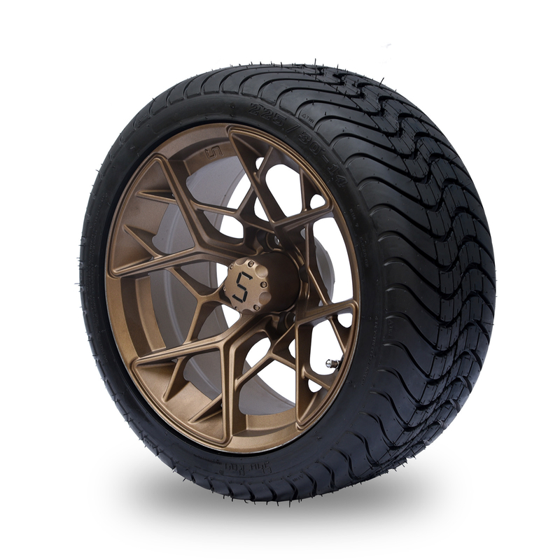 Brons de Karwiel en Band Combo 225/30-14 4PLY DOT Approved van het 14 Duimgolf