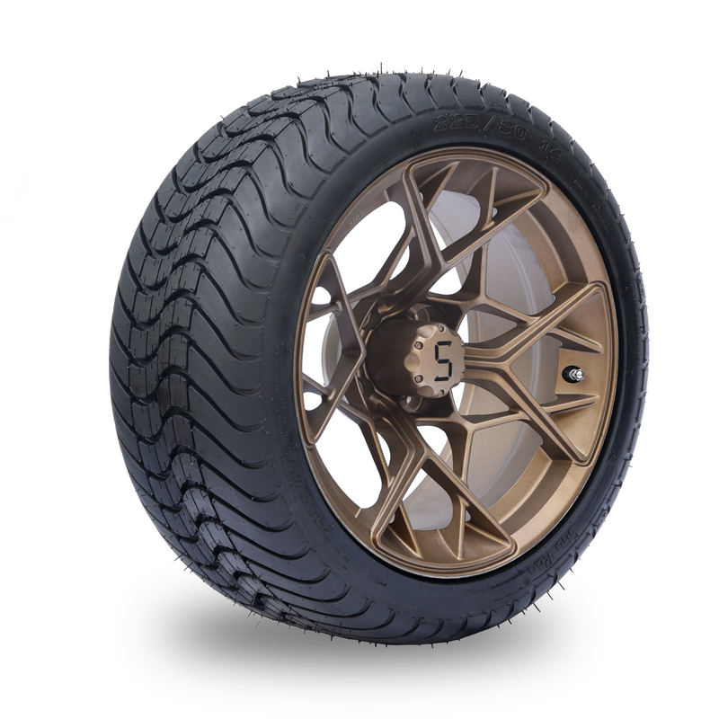 Brons de Karwiel en Band Combo 225/30-14 4PLY DOT Approved van het 14 Duimgolf