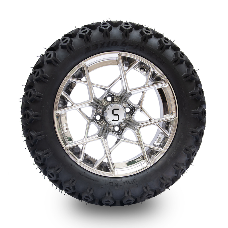 Shu-Ran Golf Cart Warrior 23x10.5-14 Golf Cart Alle terreinbanden En 14 inch Chrome Rims