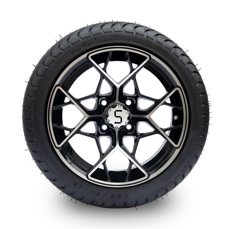Shu-Ran golfkar wielen en 225/30-14 banden 13 kg DOT goedgekeurd