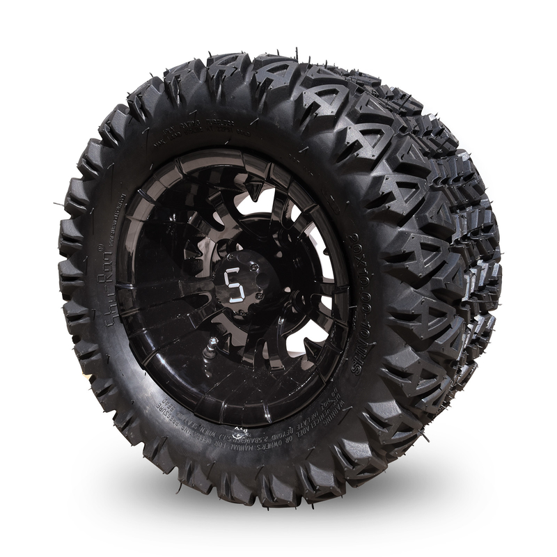 10 inch golfkarretje wiel en band combo 20×10-10 ATV Bewerkte/Gloze Zwart