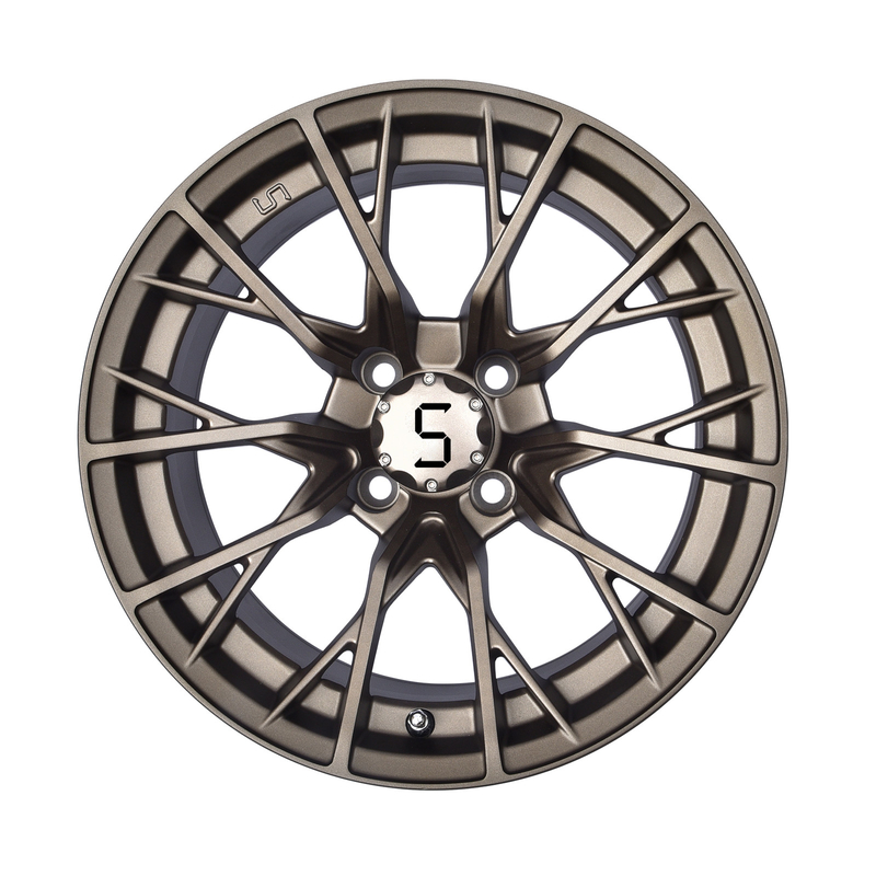 Gunmetal 14 inch golfkar wielen en banden 4/101.6 Bolt Shuran New Starshine-419