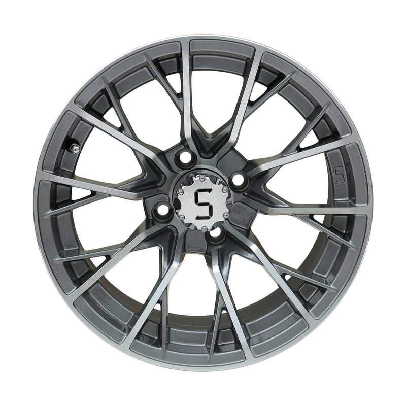 Nieuwe aankomst 14 inch golfkar wielen Bewerkte/ Gunmetal ET-25 Custom Support