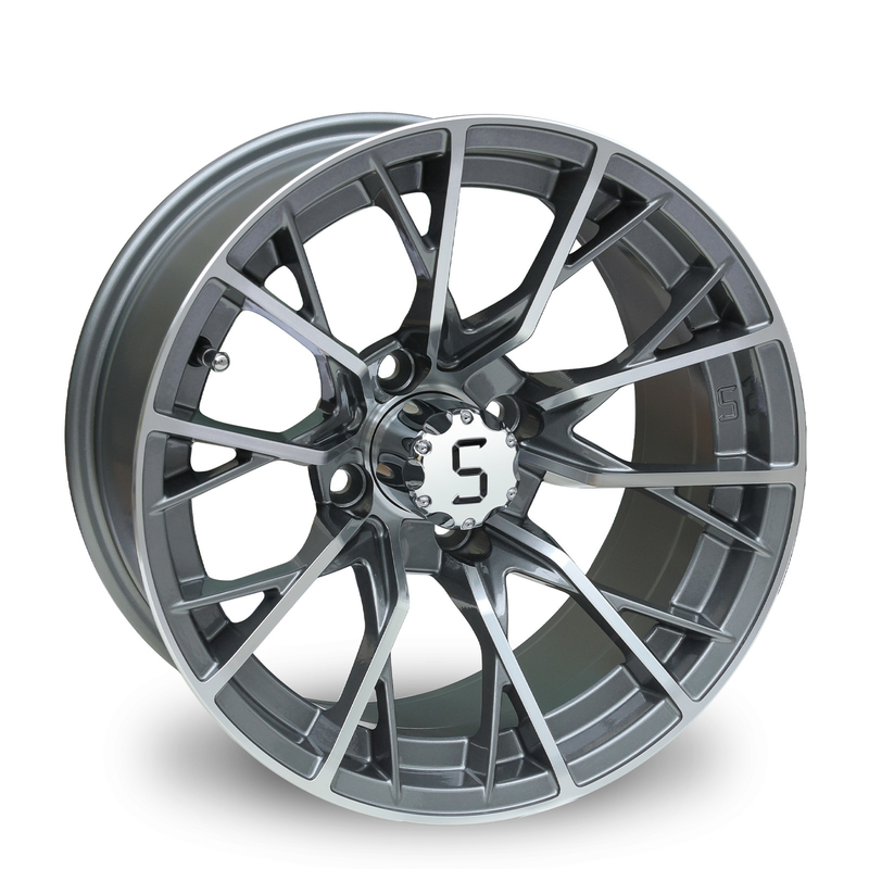 Nieuwe aankomst 14 inch golfkar wielen Bewerkte/ Gunmetal ET-25 Custom Support