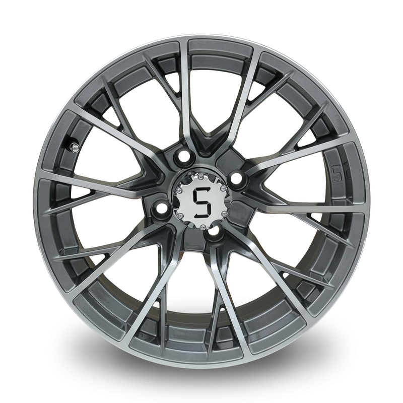 Nieuwe aankomst 14 inch golfkar wielen Bewerkte/ Gunmetal ET-25 Custom Support