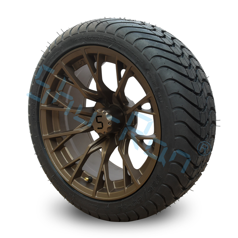 Custom 14 '' Bronzen wielen, 225/30-14 Street DOT goedgekeurde proeven voor Golf Cart ATV