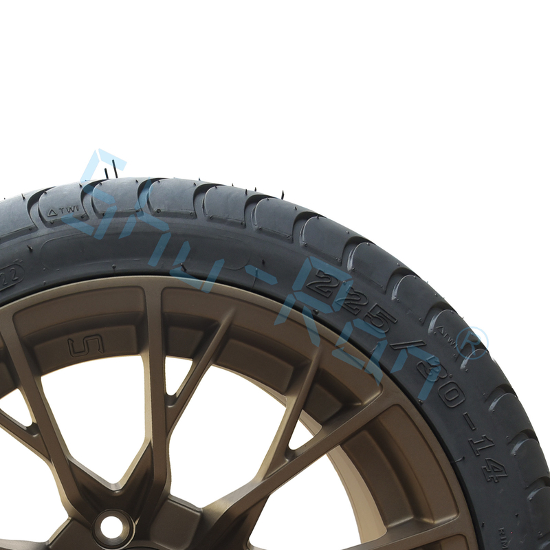Custom 14 '' Bronzen wielen, 225/30-14 Street DOT goedgekeurde proeven voor Golf Cart ATV