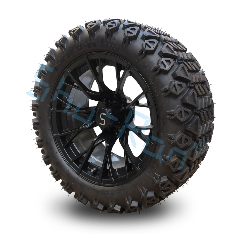 Shu Ran 14 inch golfkar wielen en banden velgen met DOT banden 101.6 PCD 4x4 Bolt Patroon