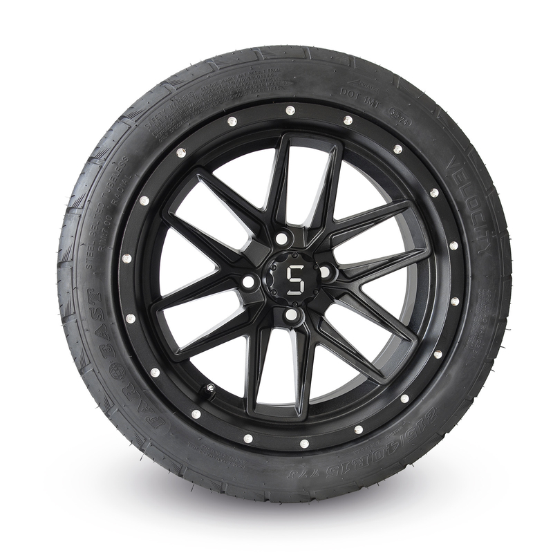 215/40R 15 inch golfkar Mat zwart Wielen en banden Makkelijk te installeren