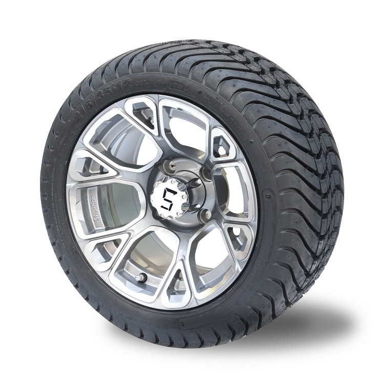 Golfkar 12“ het Wiel van de Aluminiumlegering en 215/35-12 Machinaal bewerkt DOT Street Tire Assembly -/Gunmetal