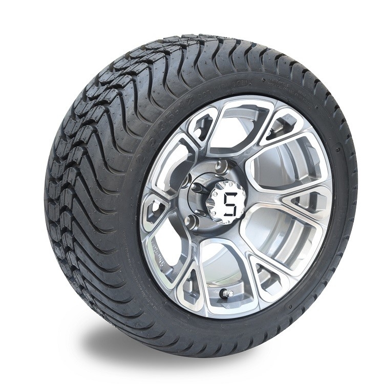 Golfkar 12“ het Wiel van de Aluminiumlegering en 215/35-12 Machinaal bewerkt DOT Street Tire Assembly -/Gunmetal