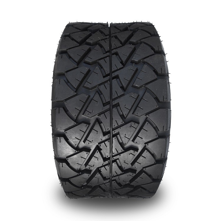 Golfkar 14“ Aluminiumwiel en 22x10-14 Al Terrein DOT Tire Combo - Machinaal bewerkte/Glanzende Zwarte