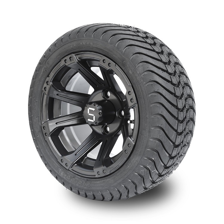 Golfkar 12 Duim Matte Black Wheels en 215/35-12 de Boutpatroon DOT Rated van Straatbanden 4x4