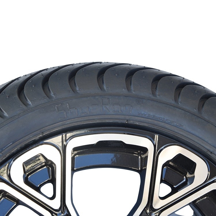 12 de“ Machinaal bewerkte/Glanzende Zwarte Rand van de Golfkar en 215/35-12 Laag Profiel DOT Street Tire
