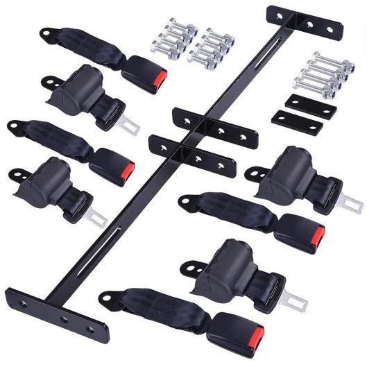 Universele opneembare golfwagen gordels en beugels voor 4 passagiers EZGO TXT Club Car Yamaha