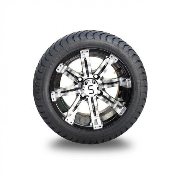 Golfkar de Legeringswiel van het 12 Duimaluminium met 215/35-12 DOT Street Tire