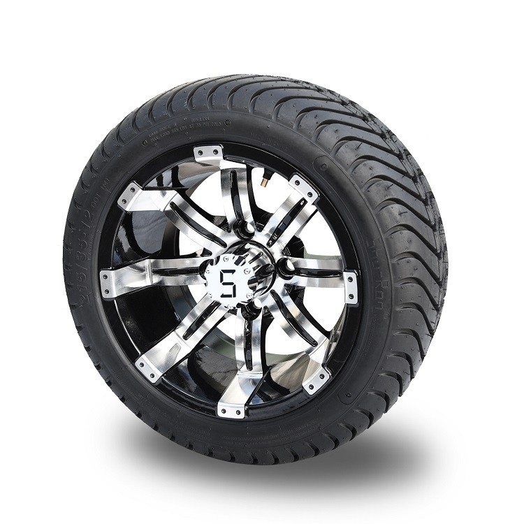 Golfkar de Legeringswiel van het 12 Duimaluminium met 215/35-12 DOT Street Tire