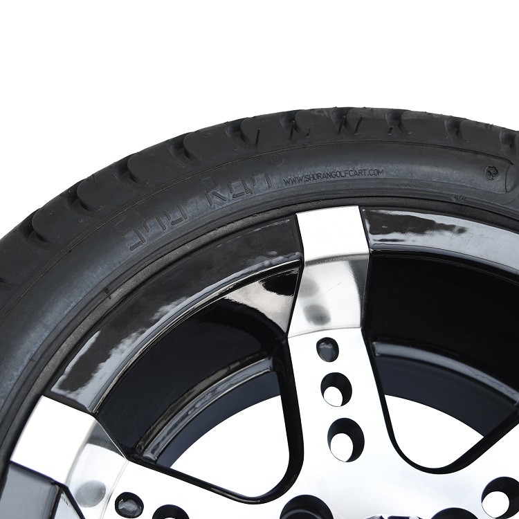 215/3512 Laag Profiel DOT Tire en 12 de“ Machinaal bewerkte Zwarte Assemblage van het het Aluminiumwiel van de Golfkar (101,6 Lange Bout 18 van PCD 4*4“)