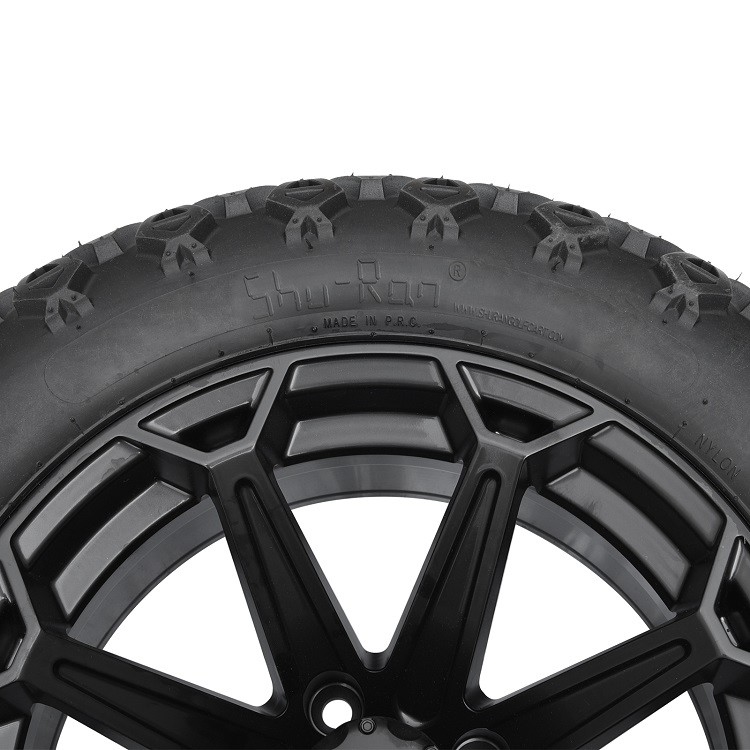 Golfkar 14“ het Wielnoten van Matte Black Wheels And 22x10-14 DOT High Profile Tires Including en Centrumkappen