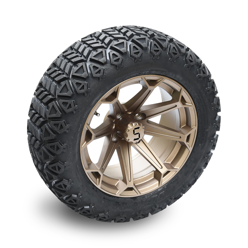 14 het Wiel van het de Karbrons van het duimgolf en de Band van 22x10-14 Off Road met Handvatnoten en Centrumkappen