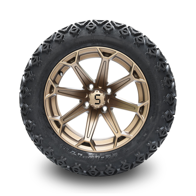 14 het Wiel van het de Karbrons van het duimgolf en de Band van 22x10-14 Off Road met Handvatnoten en Centrumkappen