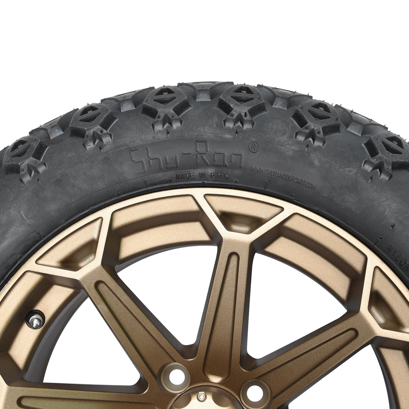 14 het Wiel van het de Karbrons van het duimgolf en de Band van 22x10-14 Off Road met Handvatnoten en Centrumkappen