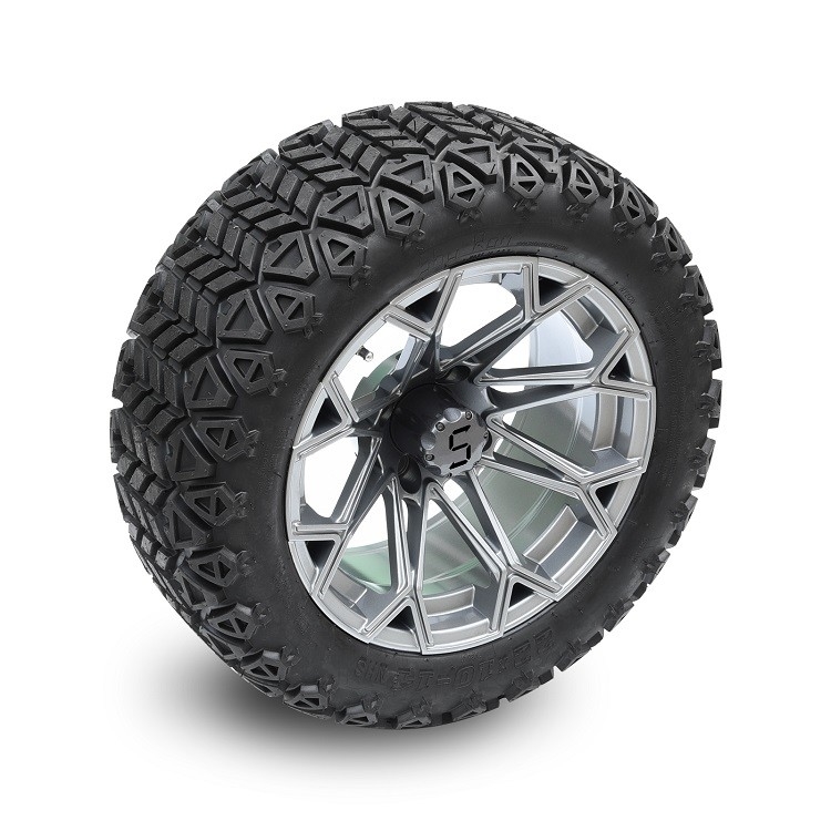 14 duim de Wielen van Gunmetal van de Golfkar en van 22*10-14 Hoge Profielbanden Combo 4 Vereiste VOUWlift