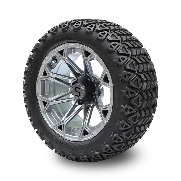 14 duim de Wielen van Gunmetal van de Golfkar en van 22*10-14 Hoge Profielbanden Combo 4 Vereiste VOUWlift