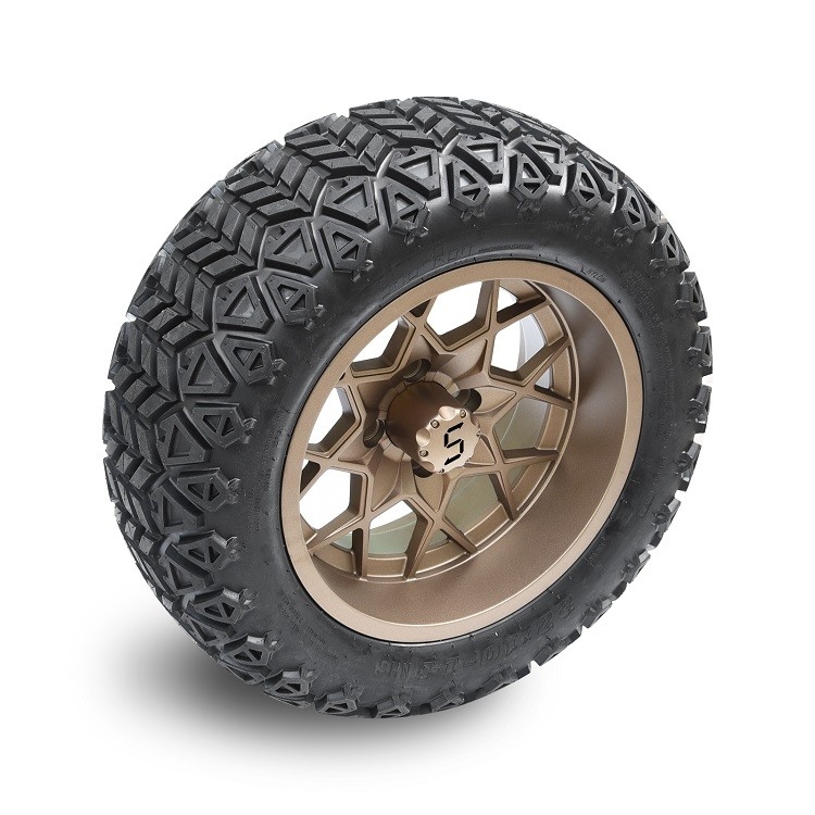 Golfkar 14“ Bronswielen en 22x10-14-Bandenlift vereiste PCD 1/101.6