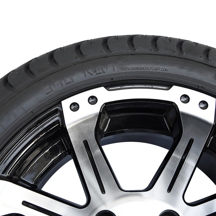 Zwart Aluminium de Karwielen en Banden van het 12 Duimgolf 215 35 12 met 8 Spokes