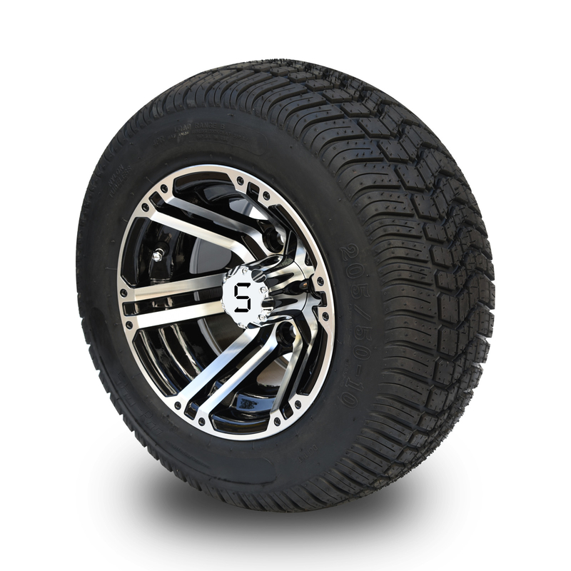 10 de Karwiel van het duimgolf en 205/50-10 DOT Street Tire Combo -25 Gecompenseerde 4x4 Bout (101.6mm)