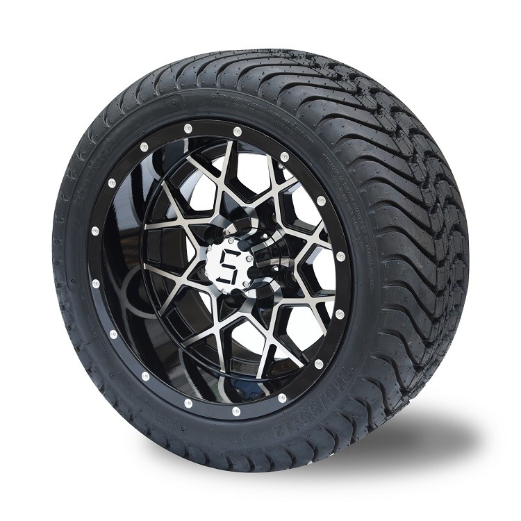 215/3512 Straatbanden en 12 Duim van de Golfkar Randen 4 VOUW DOT Rated