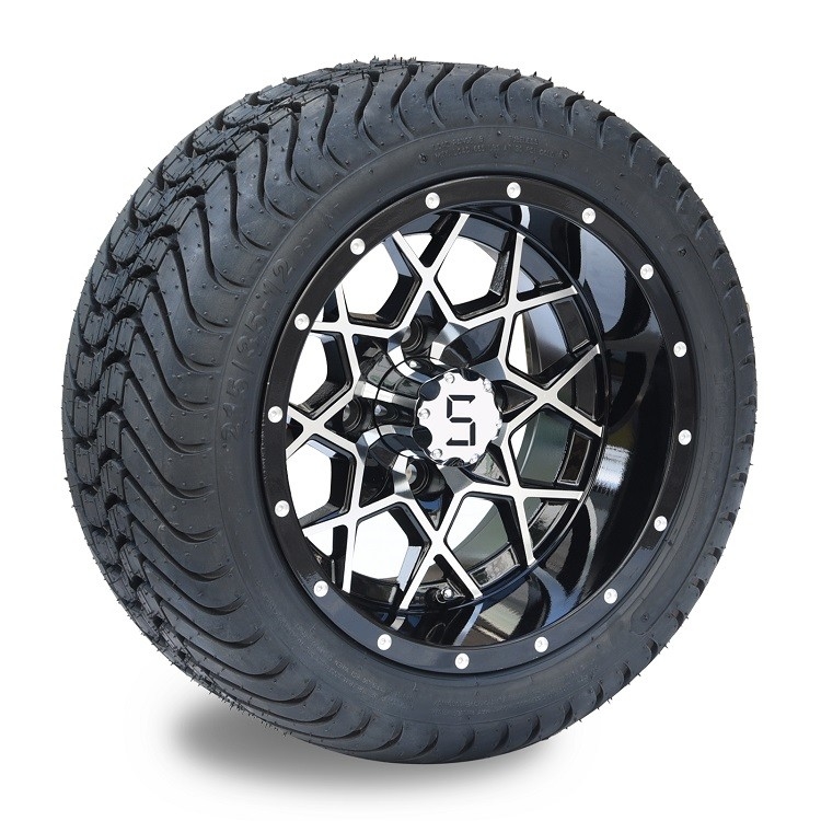 215/3512 Straatbanden en 12 Duim van de Golfkar Randen 4 VOUW DOT Rated