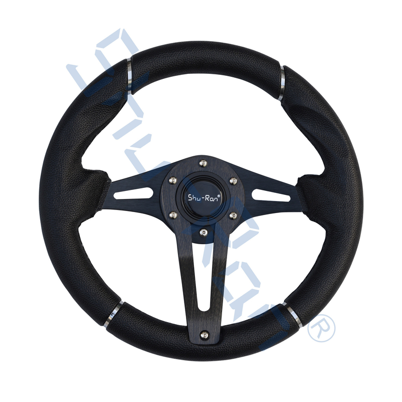 De Zwarte Greep van Eiser van de golfkar/Zwart Spokes-Stuurwiel voor Clubauto, EZGO, en Yamaha