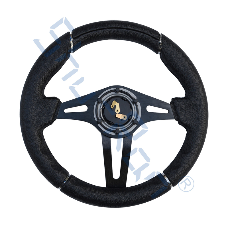 De Zwarte Greep van Eiser van de golfkar/Zwart Spokes-Stuurwiel voor Clubauto, EZGO, en Yamaha