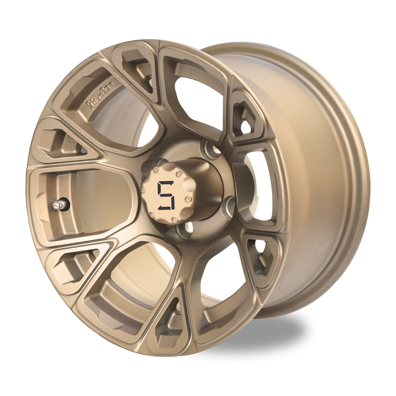 12 het Brons van de Karwielen van het duimgolf ET 25mm 4x4 Boutpatroon 101,6 PCD