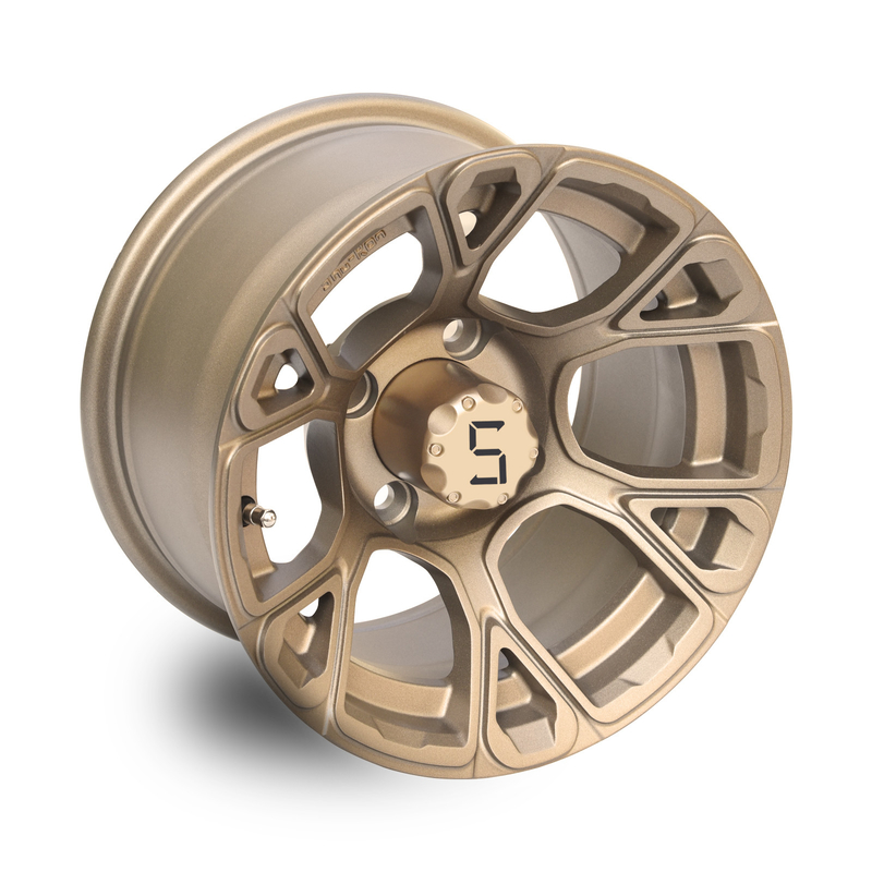 12 het Brons van de Karwielen van het duimgolf ET 25mm 4x4 Boutpatroon 101,6 PCD