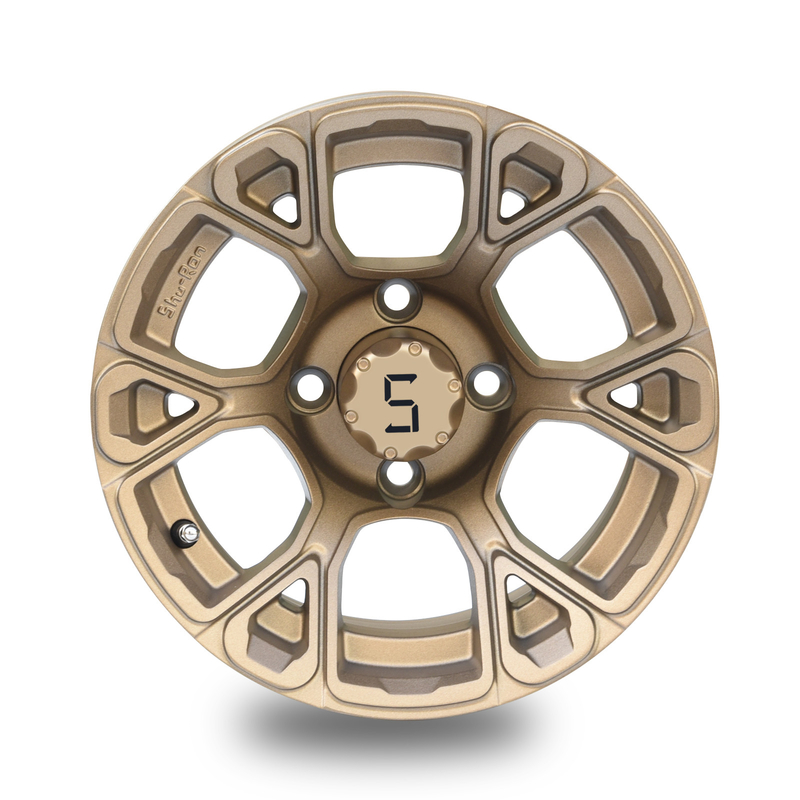 12 het Brons van de Karwielen van het duimgolf ET 25mm 4x4 Boutpatroon 101,6 PCD