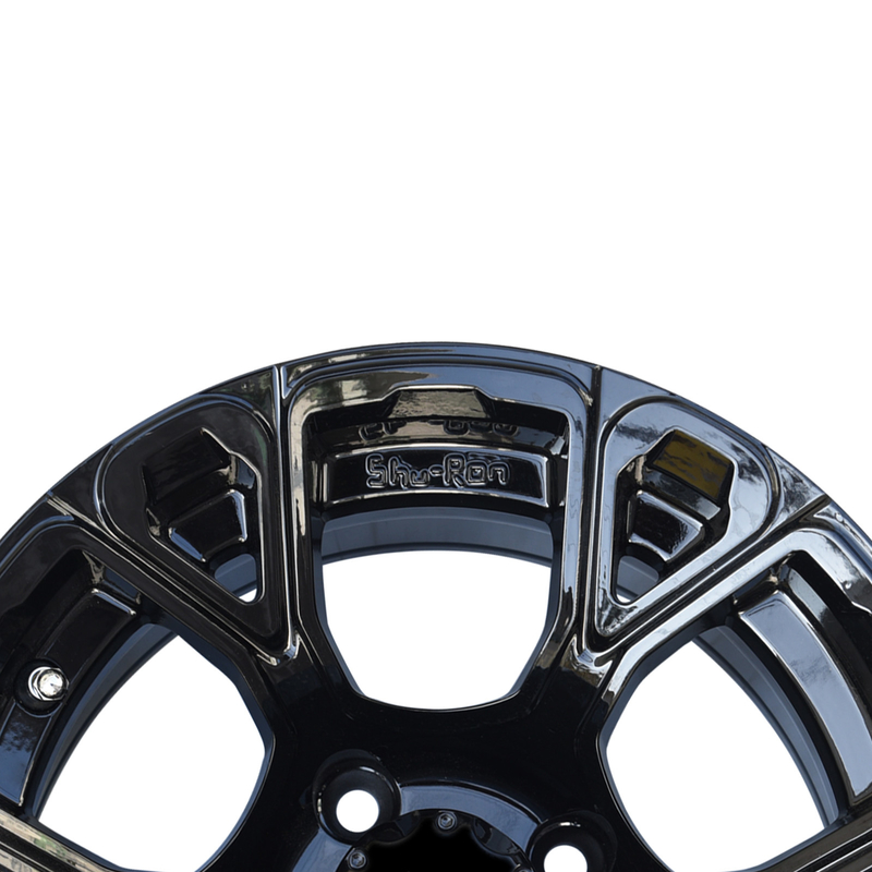 Golfkar 12“ Glanzende Zwarte Rand 6 de Boutpatroon van Spokes 4*4 met inbegrip van Centrum GLB